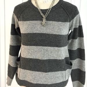 DKNY JEANS Stripes Crew Neck Knit Sweater NWOT